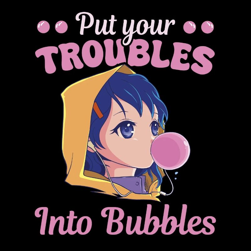 Candy Bubblegum Women Troubles Into Bubbles