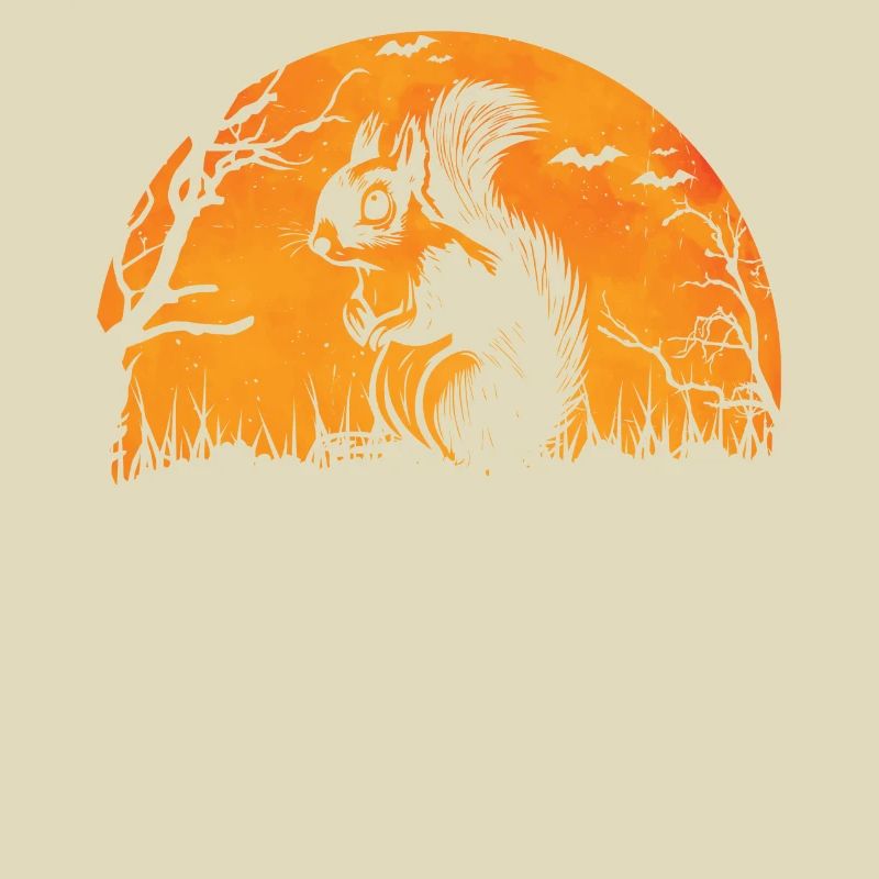 Funny Squirrel Halloween Silhouette Squirrel Lover