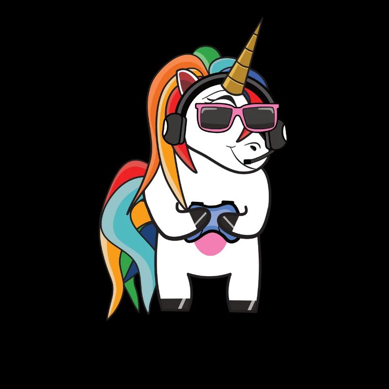 Gaming lustiges Videospiele Einhorn