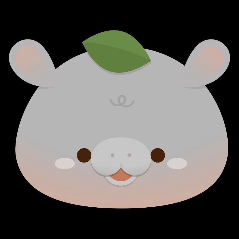 Hippopotame pygmée Soutien émotionnel Feuille