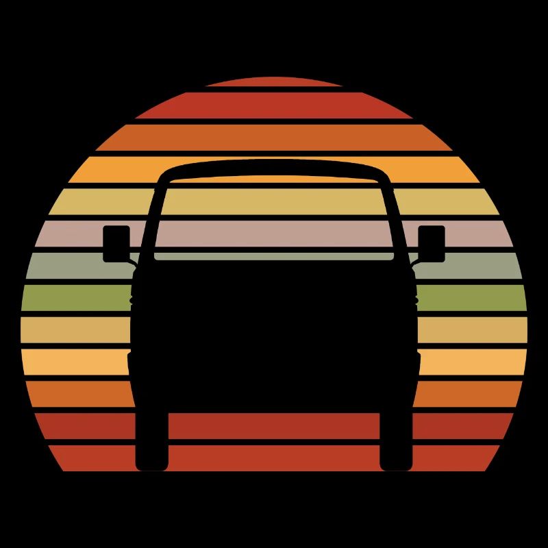 Retro Sunset classic Car