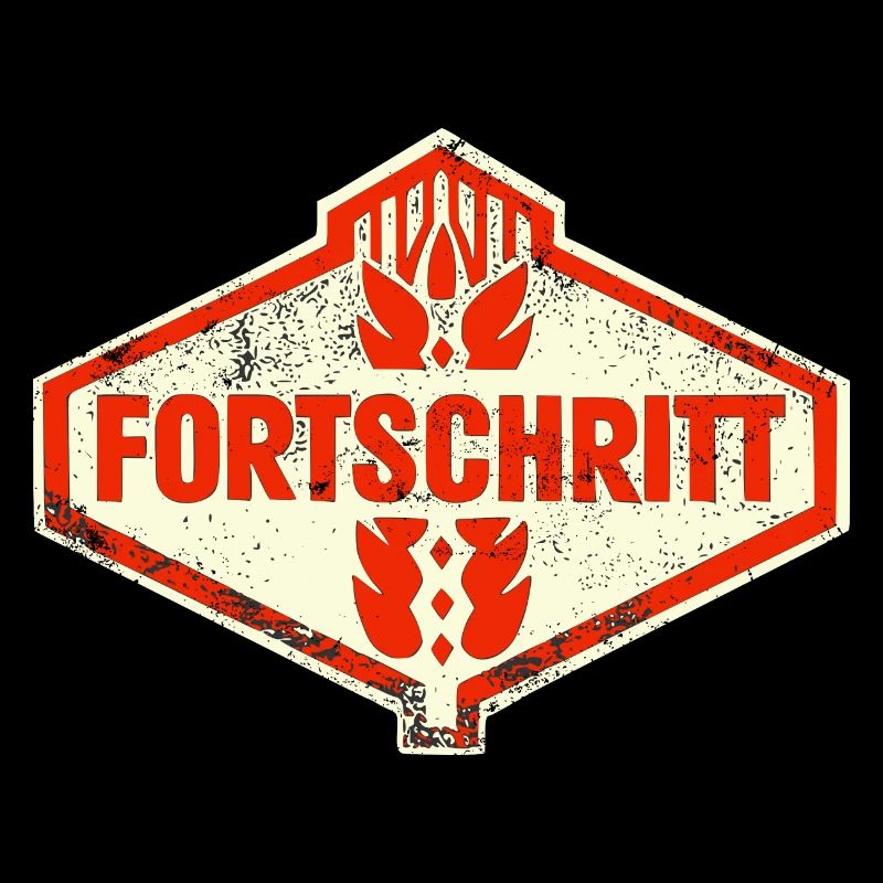 DDR FORTSCHRITT Retro Logo Ostalgie LPG