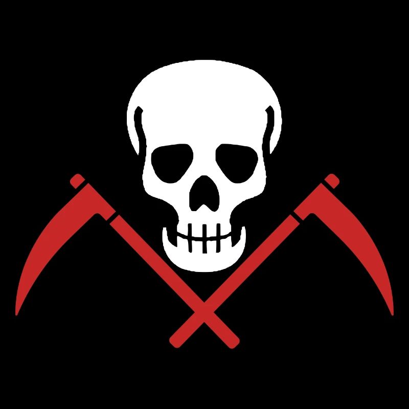 Totenkopf mit Sichel