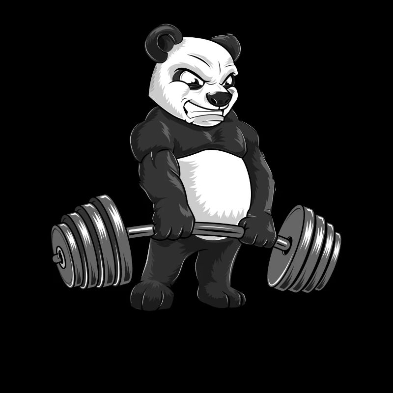 Panda Deadlifts Workout Bodybuilder Gift