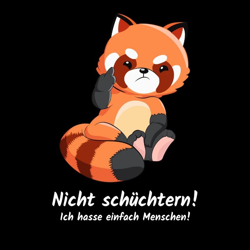 Nicht schüchtern ich hasse Menschen Geschenk Panda