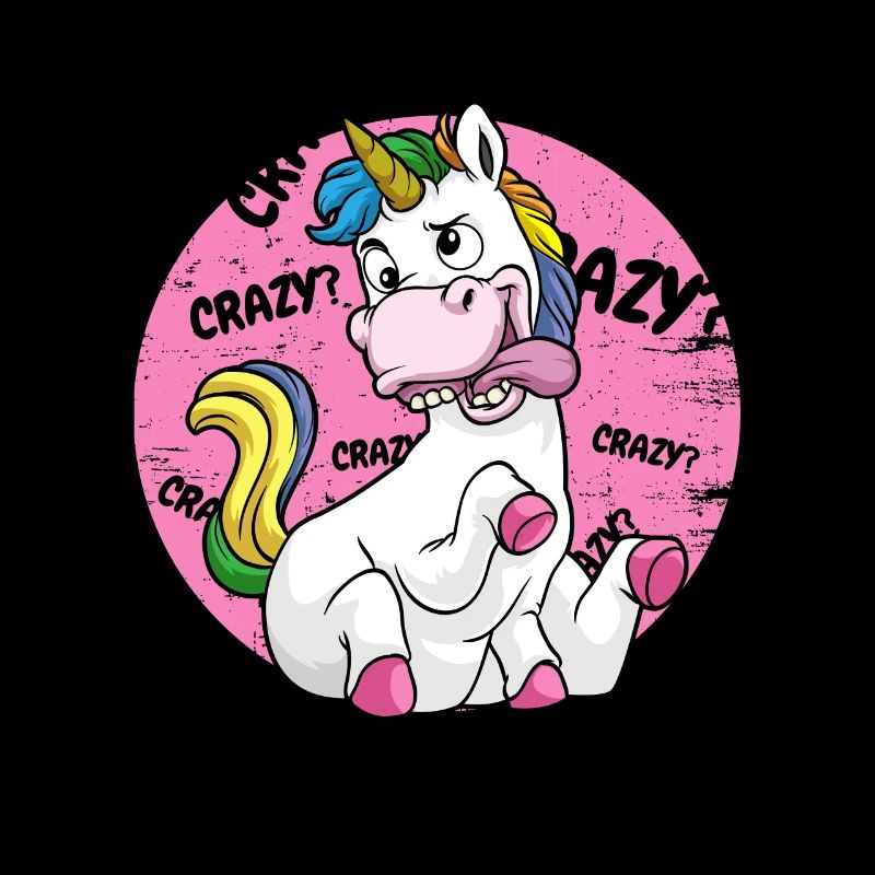 Crazy Einhorn Karneval durchgeknalltes Einhorn