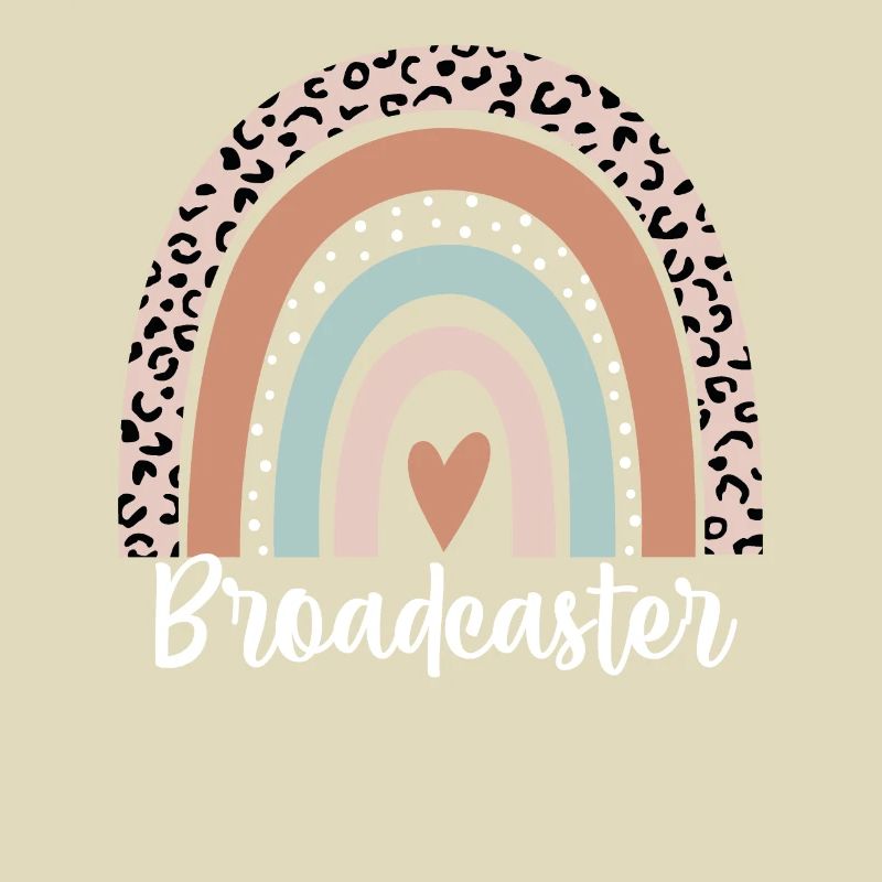 Broadcaster Rainbow Leopard Funny Broadcaster