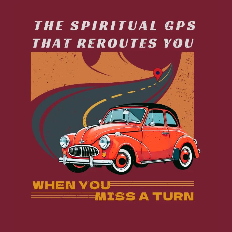 Rotes Oldtimer-Auto mit GPS