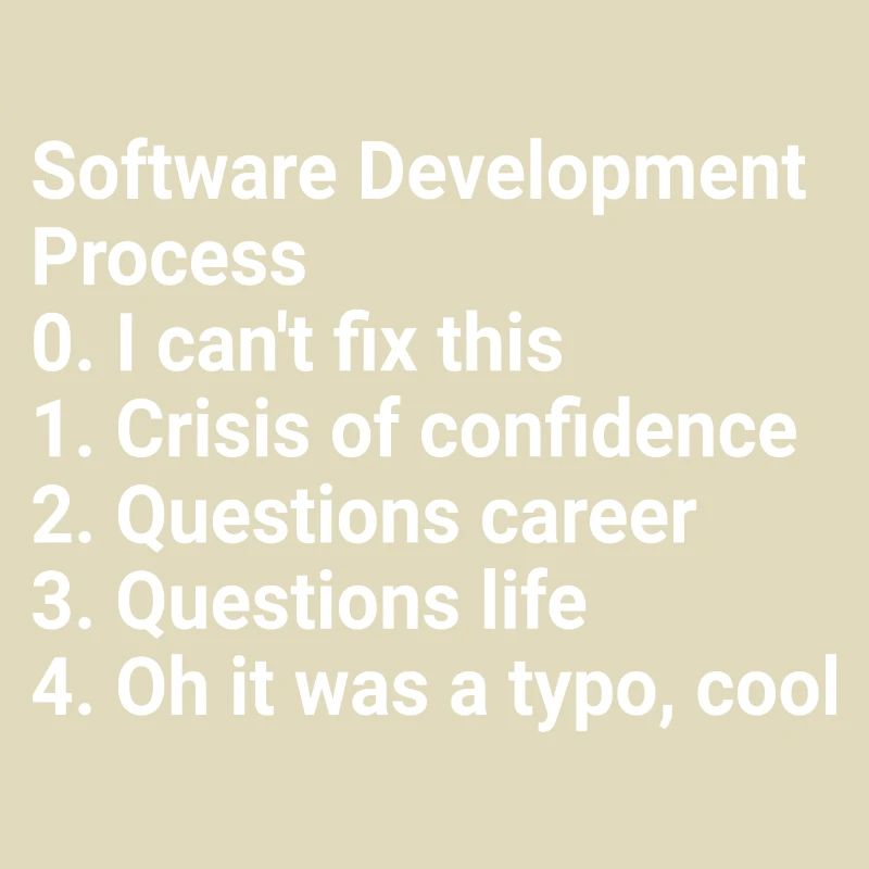 Software Development Process: Crisis to Typo! #Cod