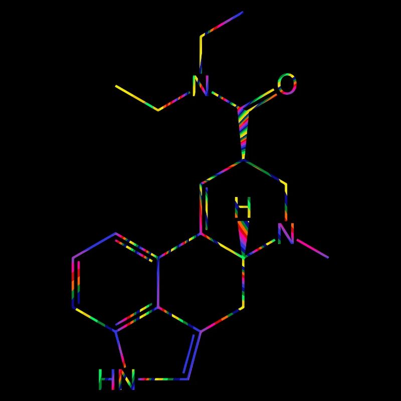 LSD Molecule Lysergic Acid Diethylamide Structural Formula