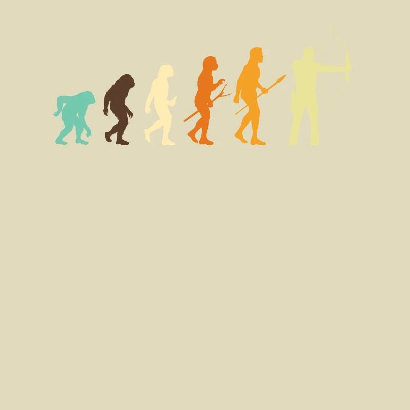 Evolution Bogenschießen Bogenschütze Geschenk