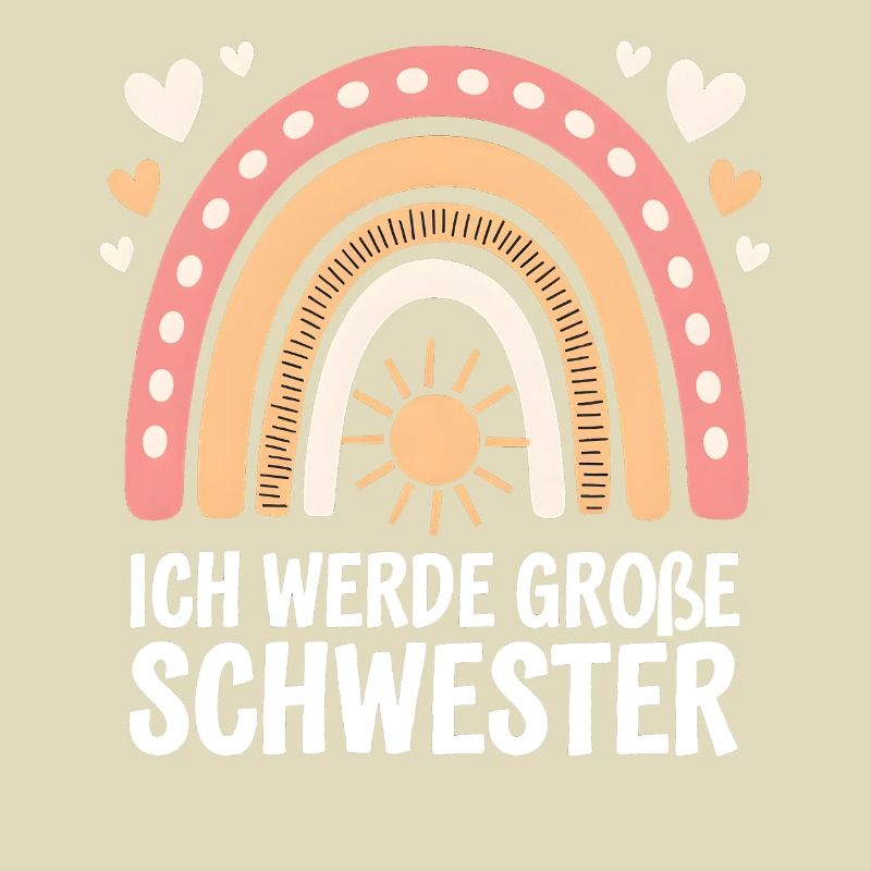 Ich Werde Große Schwester Regenbogen Boho
