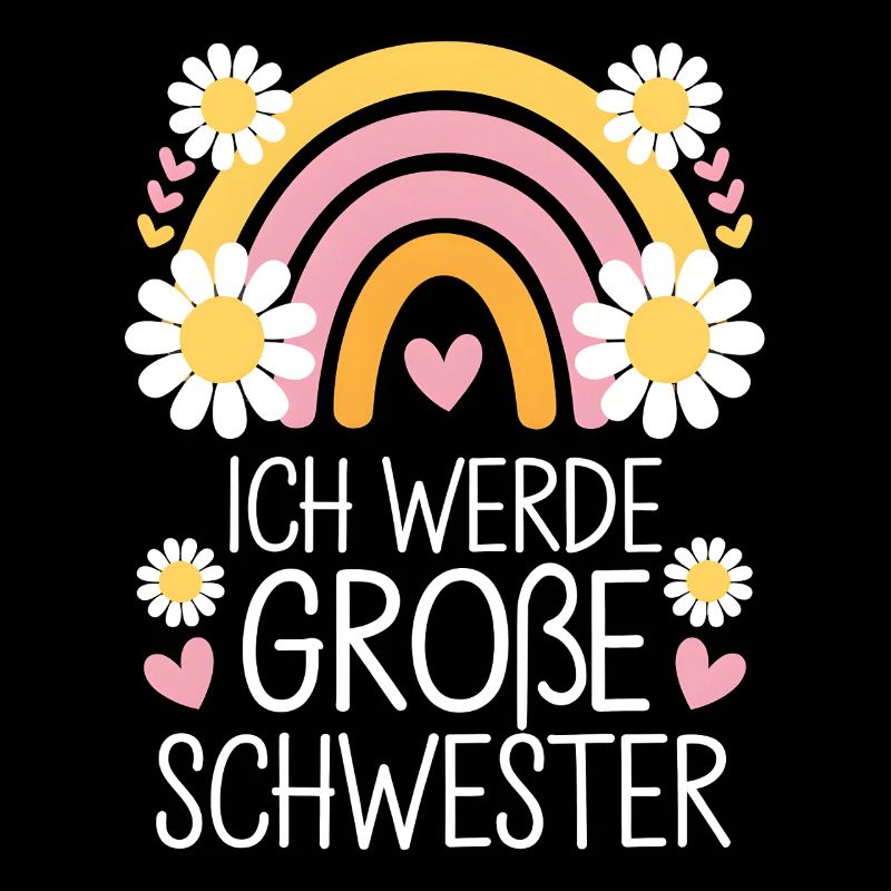 Ich Werde Große Schwester Regenbogen Boho