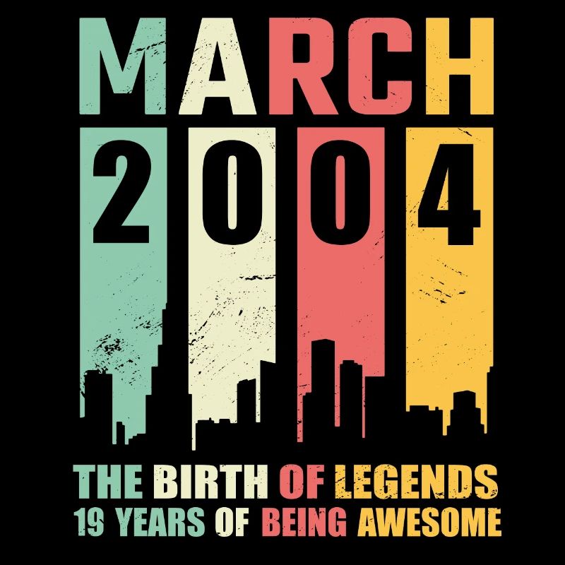 19th birthday March Born 2004 Gift idea