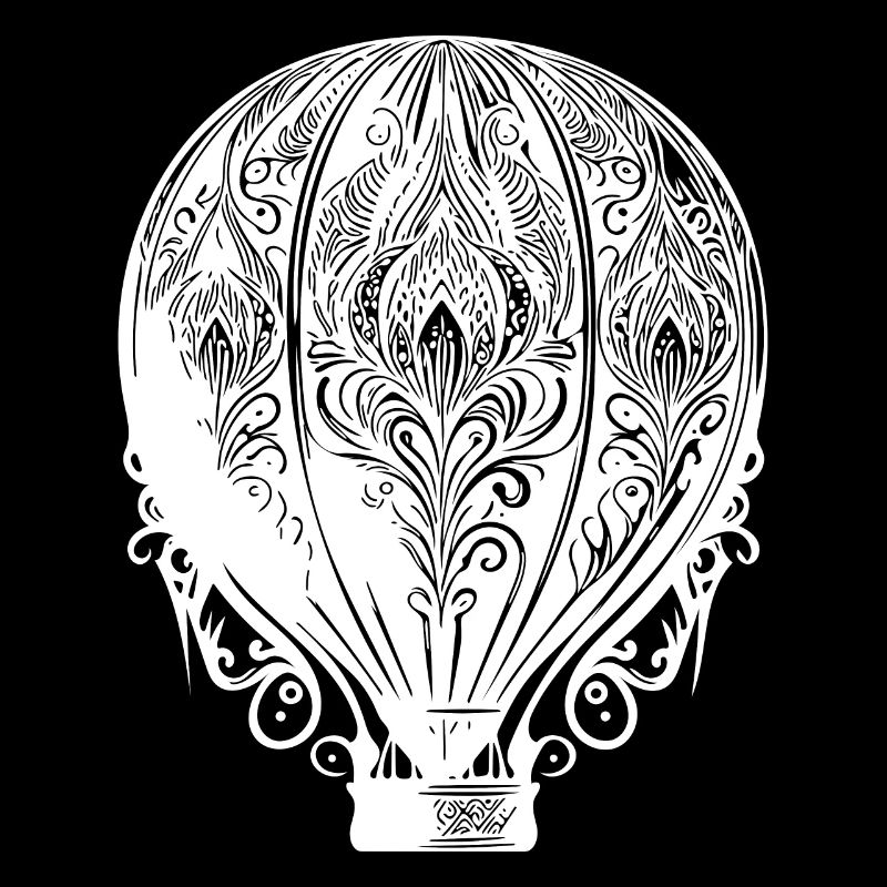 Conception de ventilateur de montgolfière vintage