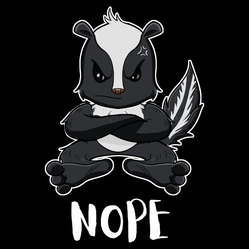 Nope Funny Lazy Skunk