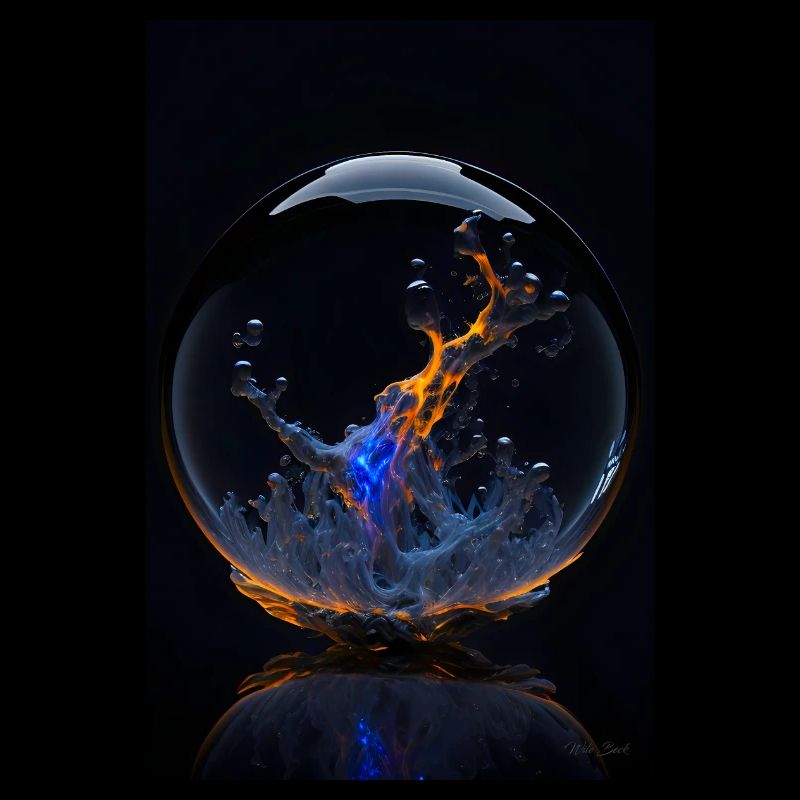 Nuages dans un feu de bulle 1