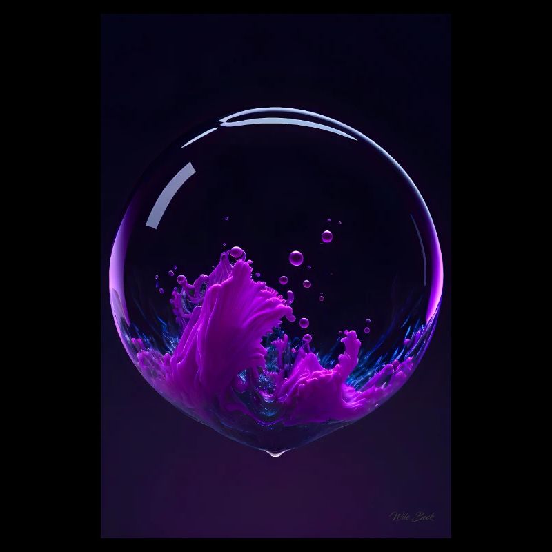 Clouds in a bubble magenta 2