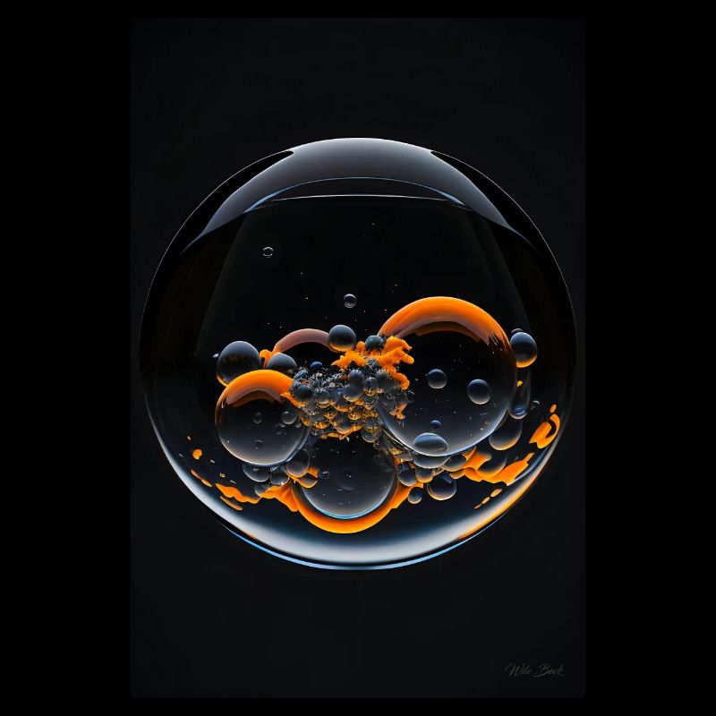 Clouds in a bubble orange 2