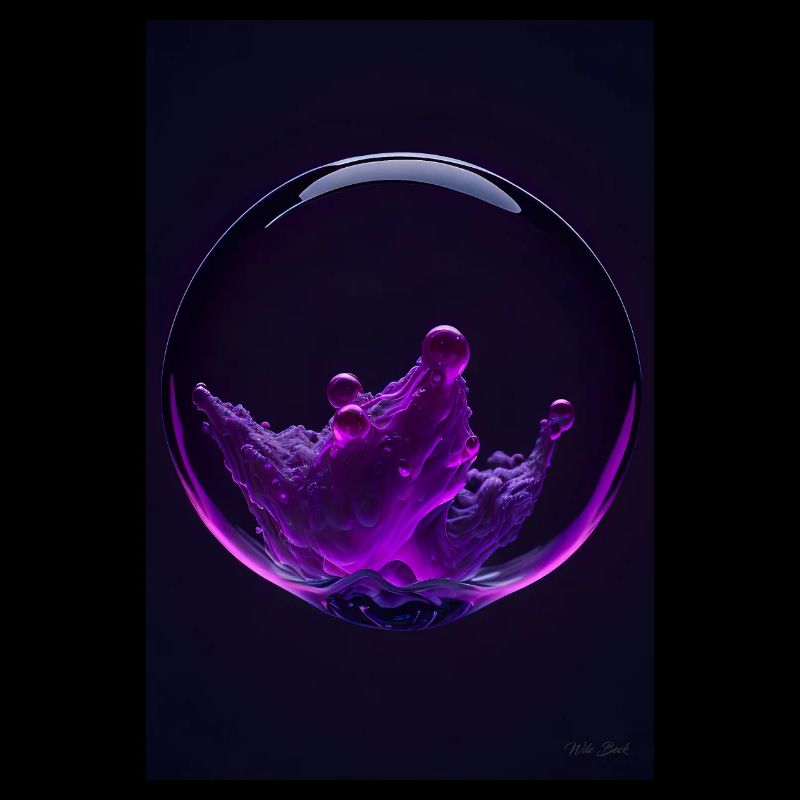 Clouds in a bubble magenta 3