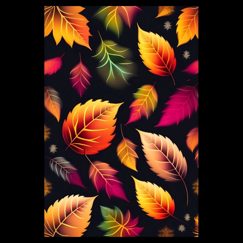 winter leaf patterns minimal gradient background