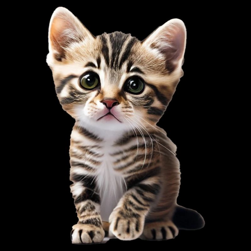 Cute young cat waiting for cuddles