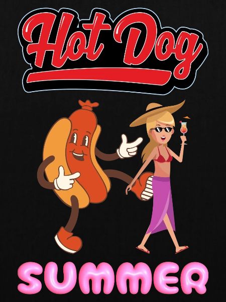 Hot Dog Sommer Mädchen