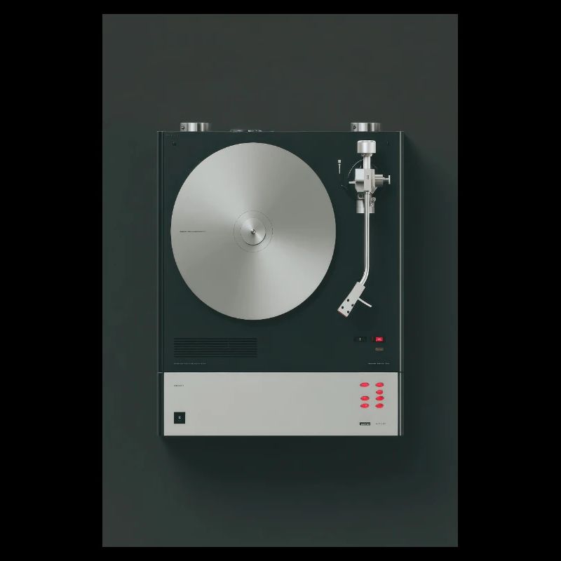 Minimalist Retro Turntable