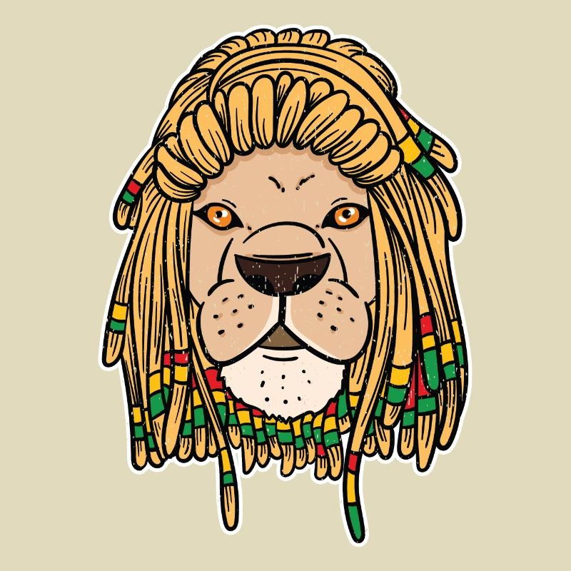Reggae Rasta Rastafari Lion Dreadlocks Gift