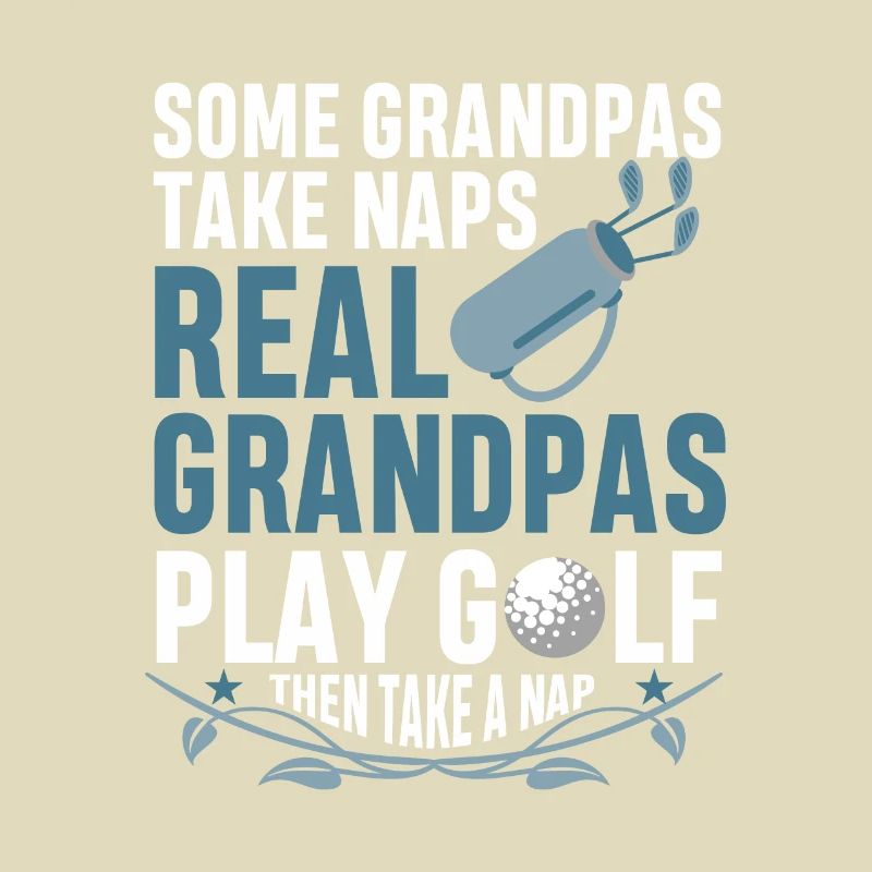Golfer Opa Golf dann Nickerchen Schlafen
