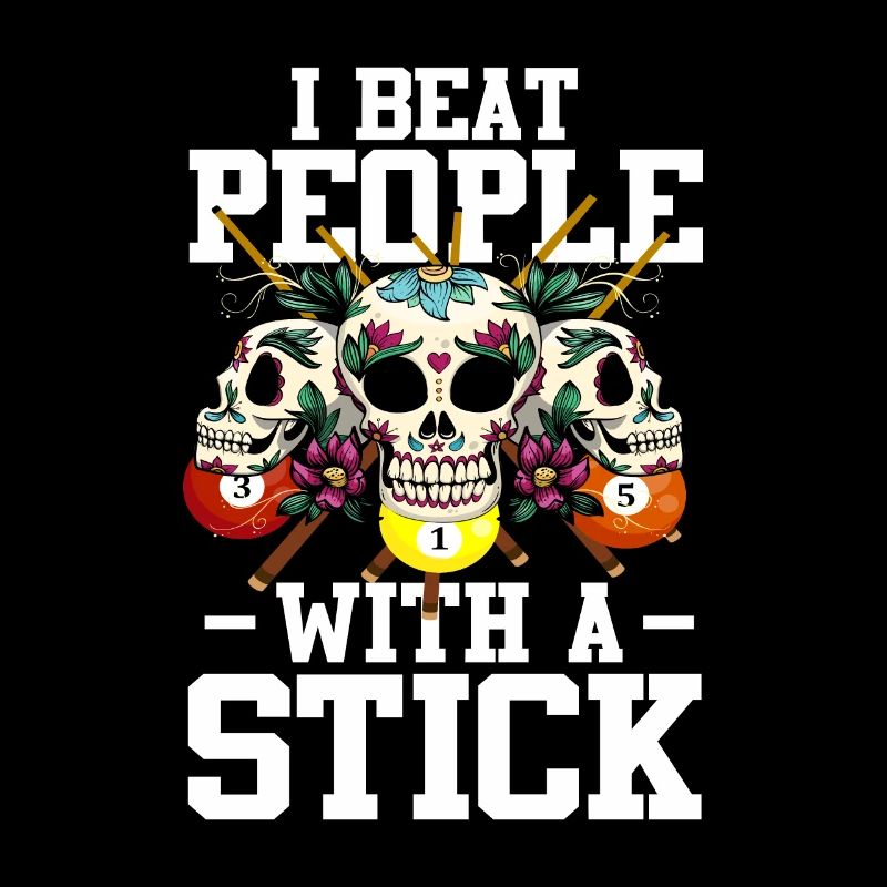 Pool Billiard 8 Ball Sugar Skull Billard