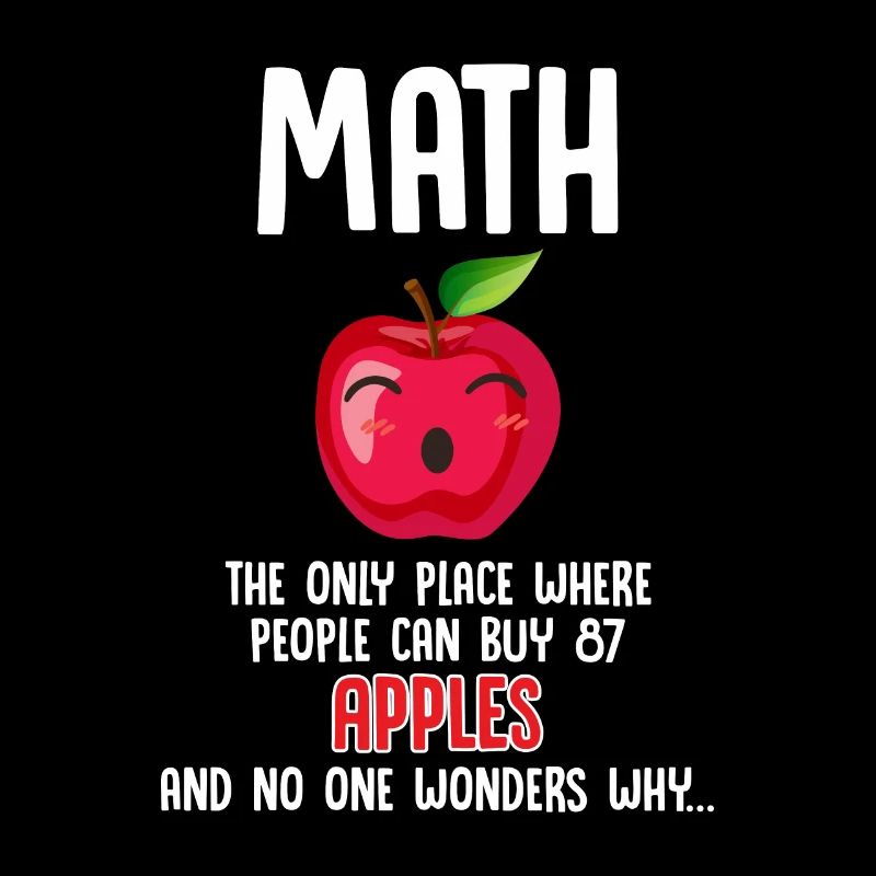 Math humor apple calculation mathematician funny