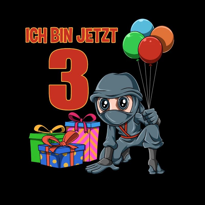 Anniversaire d'enfants ninja - 3 ans d'anniversaire d'enfants