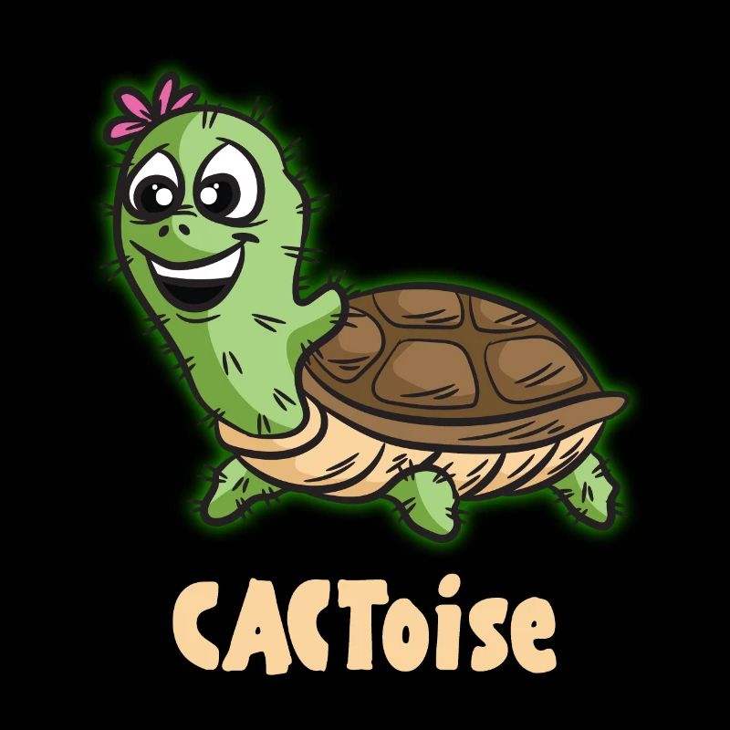 CACTOISE turtle cactus funny word joke