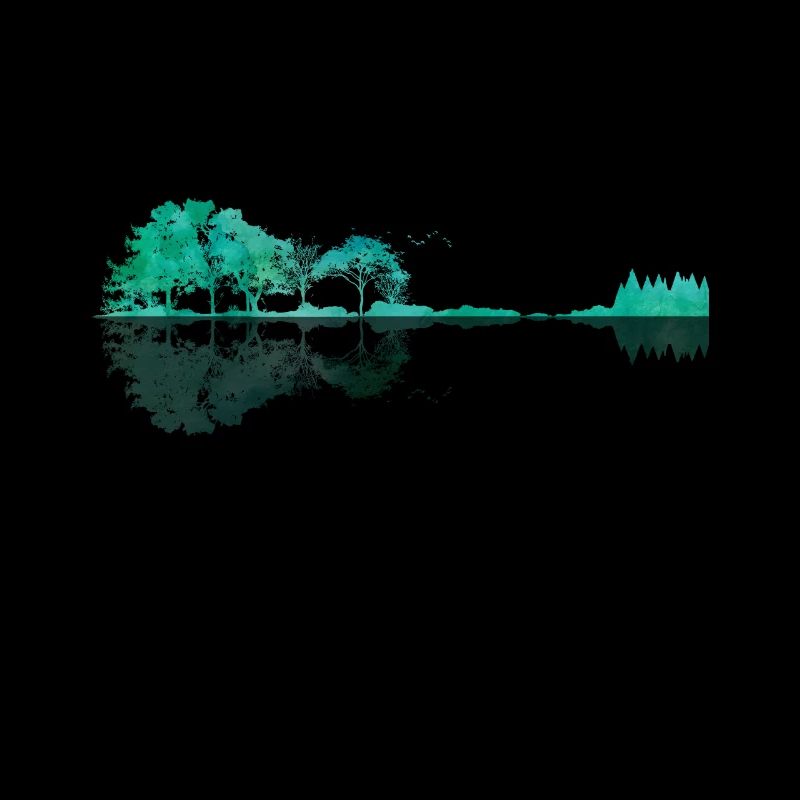 Gitarre See Schatten Landschaft Musik Liebe Gitarr