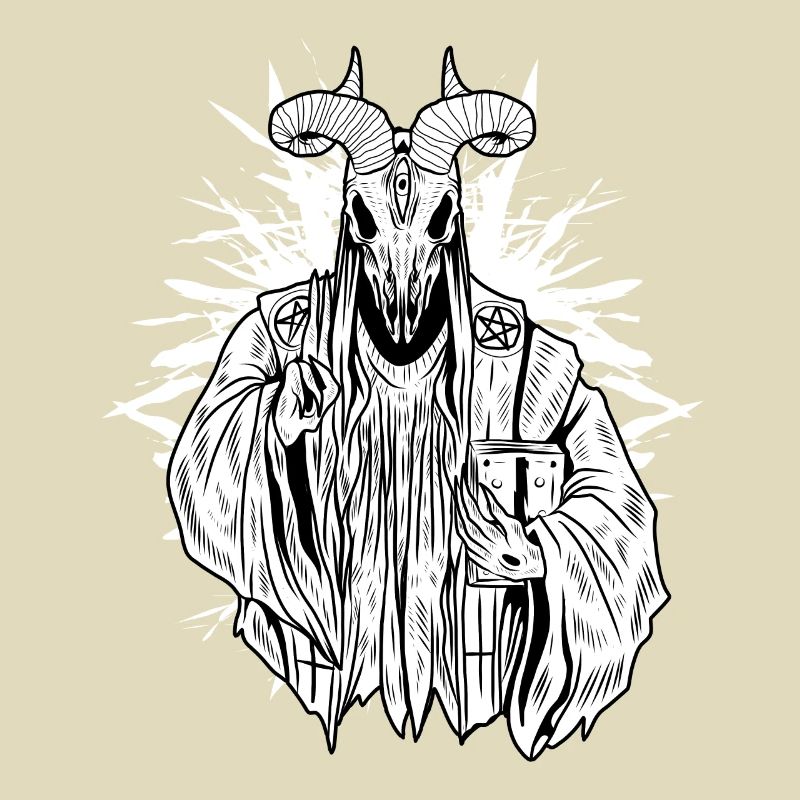 Baphomet-Skelett - Böser Baphomet