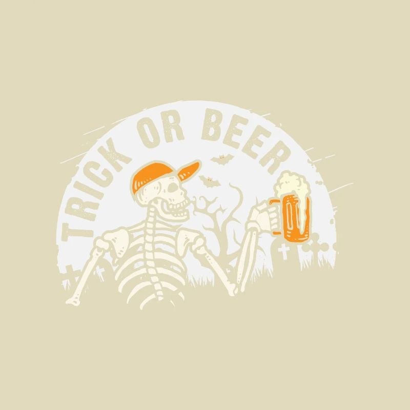 Süßes oder Bier Halloween skelett witzig