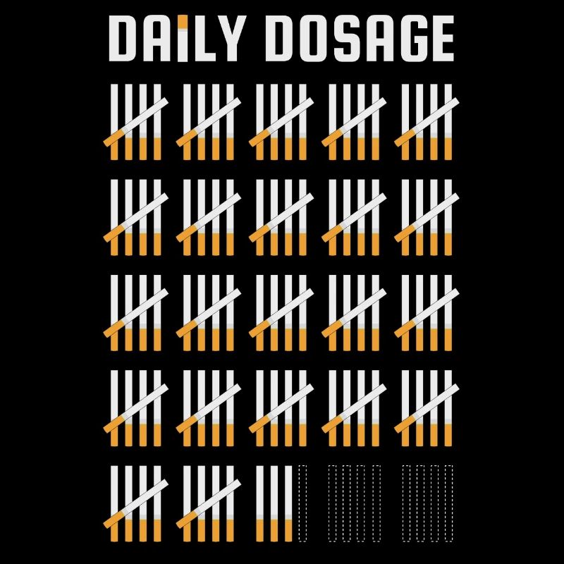 Cigarettes en feuille de comptage: dose quotidienne