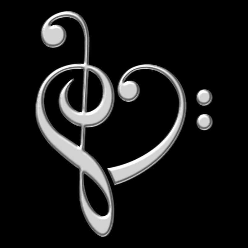 coeur du musique, note, Basse clef, Choir, classiq