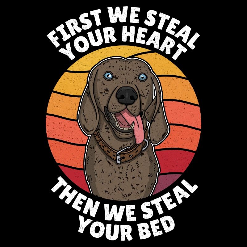 Weimaraner Welpe Spruch Pfote Hundehalter Gassi