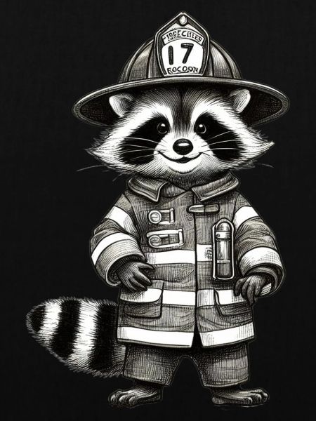 Feuerwehr Waschbär