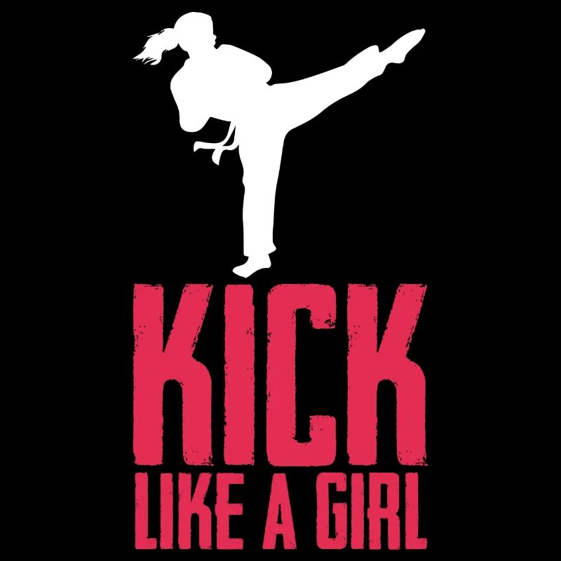 Kick wie ein Mädchen Karate Girl Karate Kick