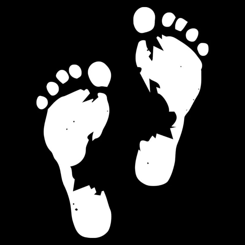Human footprints steps feet steps