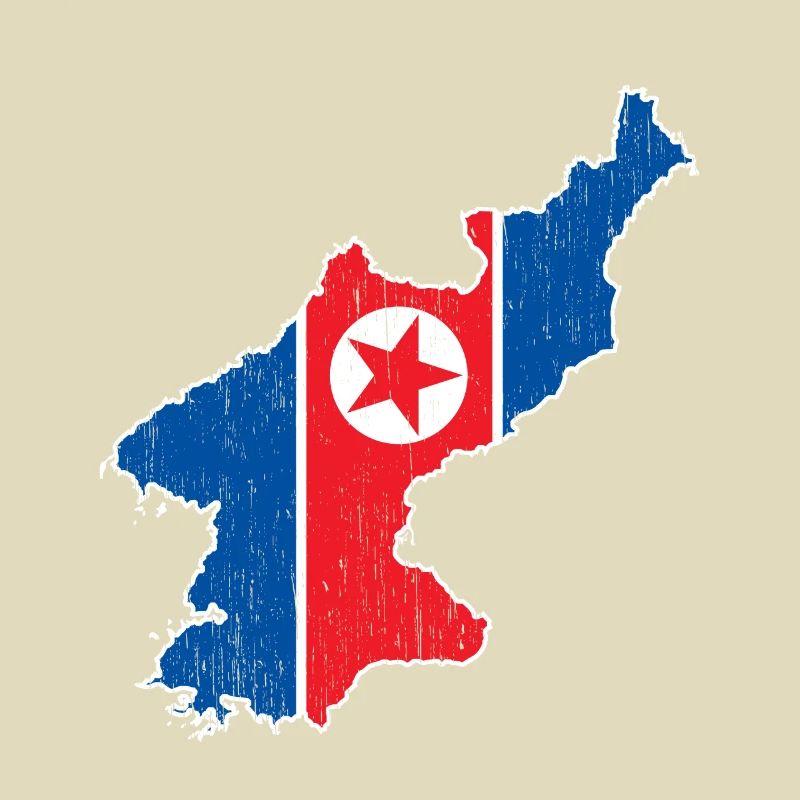 Corée du Nord Corée du Sud Drapeau Corée Asie