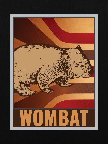 Retro Wombat Plakat