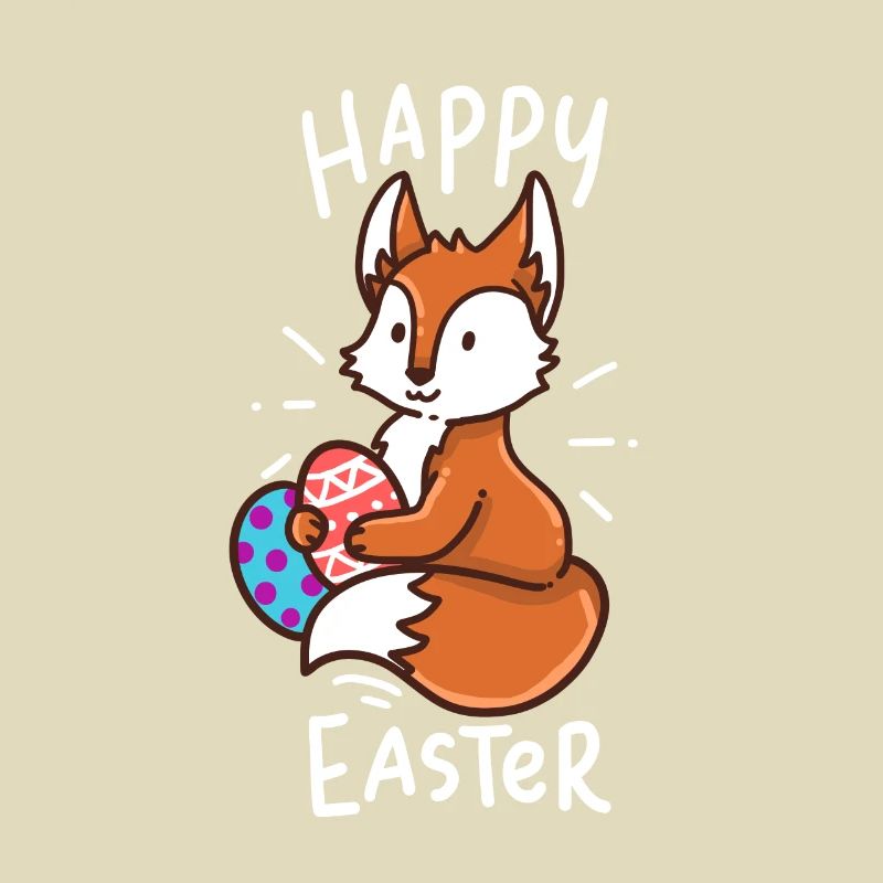 Fox - Vixen - Easter - Happy Easter - Gift