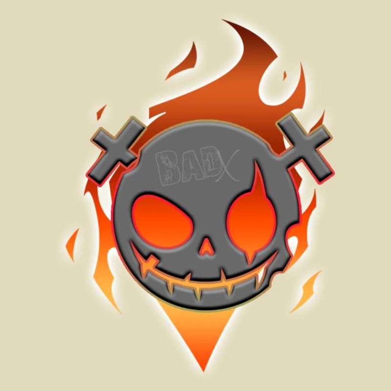 Comic Flame Skull