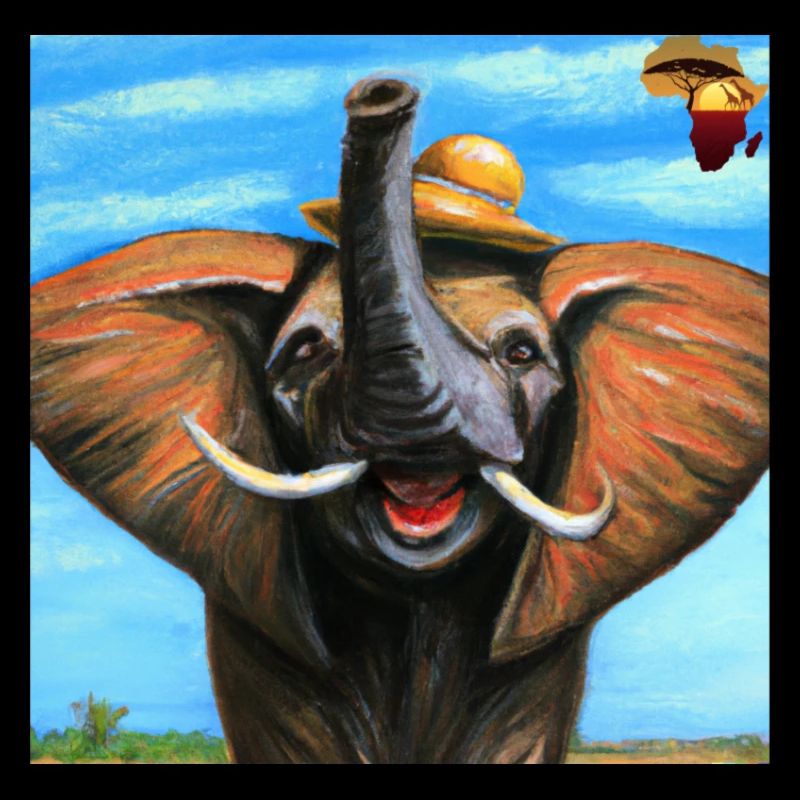 Elefant als Ölgemälde