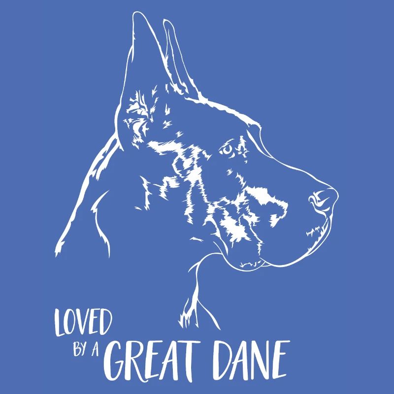 Loved by a Great Dane Hundespruch Hunde Wilsigns