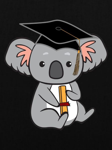 Koala mit Diplom